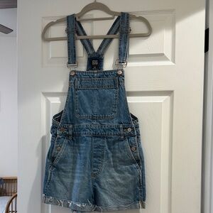 BDG Blue Denim Overall Shorts